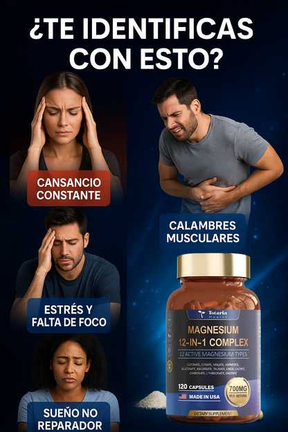 MAGNESIUM 12 IN 1 COMPLEX Mente Clara y Cuerpo Relajado